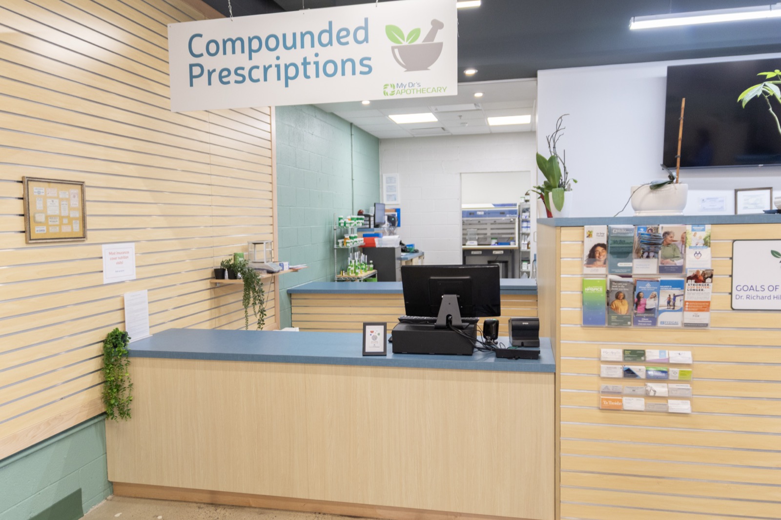 The Compounded Prescriptions counter at My Dr's Apothecary